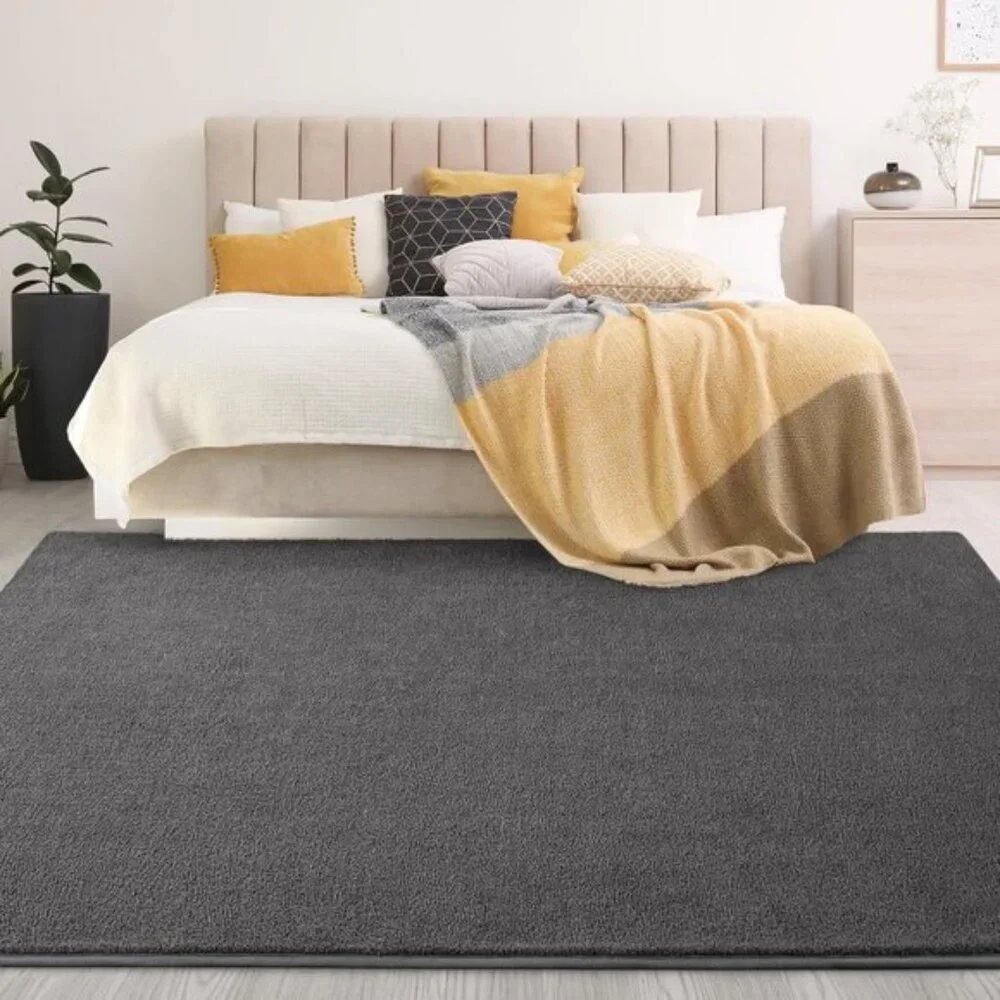 New 5x8 Dark Grey Area Rug, Ultra Soft Memory Foam Carpet for Home & Room Decor